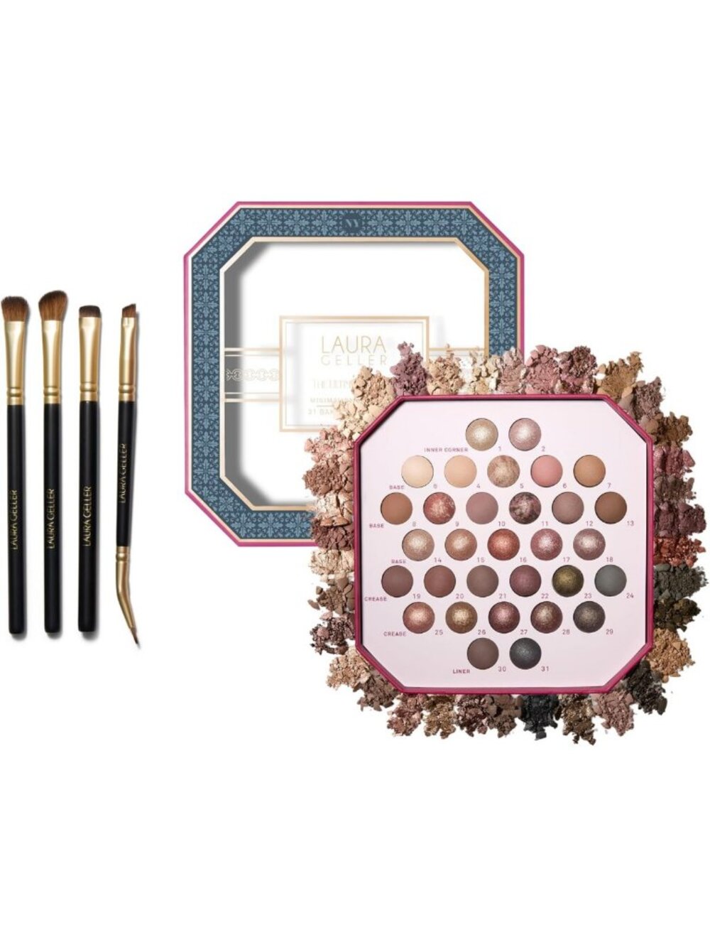 Ultimate Essentials Eyeshadow Palette - 31 Baked Shades + 4PC Eye Brush Set